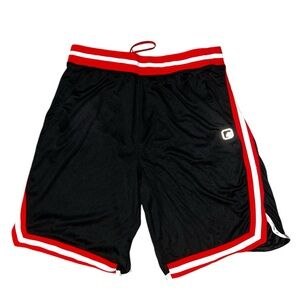 Black and red AND1 basketball shorts